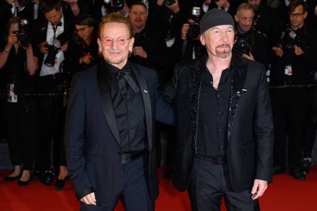 Cannes Bono Stories of Surrender Red Carpet NG Bono and The Edge attending the ‘Bono Stories of Surrender’ Screening and Red Carpet at Palais Des Festivals in Cannes, France on May 16 2025 as part of the 78th Cannes Film Festival. Photo by Nicolas Genin ABACAPRESS.COM Cannes France  Copyright: xGeninxNicolas ABACAx