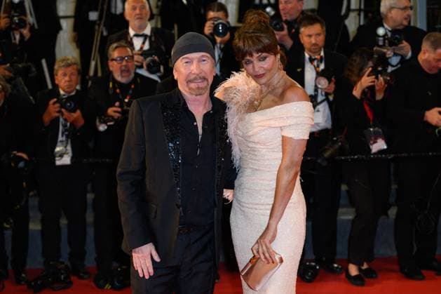 Cannes Bono Stories of Surrender Red Carpet NG The Edge and Helena Christensen attending the ‘Bono Stories of Surrender’ Screening and Red Carpet at Palais Des Festivals in Cannes, France on May 16 2025 as part of the 78th Cannes Film Festival. Photo by Nicolas Genin ABACAPRESS.COM Cannes France  Copyright: xGeninxNicolas ABACAx