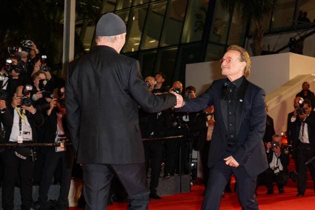 J Montée des marches du film Bono Stories of Surrender lors du 78ème Festival International du Film de Cannes The Edge, Bono Montée des marches du film Bono Stories of Surrender lors du 78ème Festival International du Film de Cannes, au Palais des Festivals à Cannes On may 16th 2025 Jacovides Moreau Bestimage Red carpet for the movie Bono Stories of Surrender during the 78th Cannes International Film Festival at the Palais des Festivals in Cannes, France On may 16th 2025 Cannes France  Copyright: xJACOVIDES-MOREAUx xBESTIMAGExJACOVIDES-MOREAUx xBESTIMAGEx