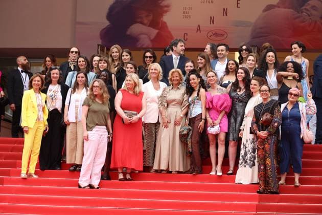 Cannes La Petite Derniere Screening JD Aurore Berge, Julie Gayet, Alma Jodorowsky and Iris Knobloch attending the screening of La Petite Derniere in Cannes, France on May 16, 2025, as part of the 78th Cannes Film Festival. Photo by Jerome Domine ABACAPRESS.COM Cannes France  Copyright: xDominexJerome ABACAx