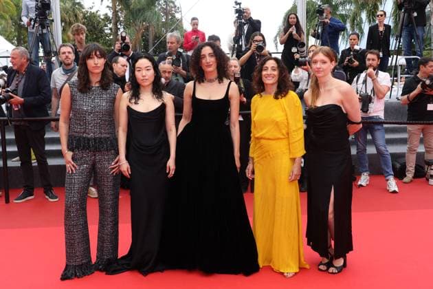 Cannes La Petite Derniere Screening JD A guest, Sophie Garagnon, Mouna Soualem, Park Ji-Min and Gioia Farisano attending the screening of La Petite Derniere in Cannes, France on May 16, 2025, as part of the 78th Cannes Film Festival. Photo by Jerome Domine ABACAPRESS.COM Cannes France  Copyright: xDominexJerome ABACAx