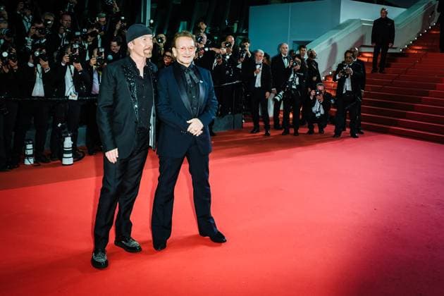 Red Carpet for Bono: Stories of Surrender , Palais des Festivals, Cannes, France The Edge and Bono (aka David Howell Evans and Paul David Hewson) on the Red Carpet for Bono: Stories of Surrender during the 78th Festival de Cannes (Cannes International Film Festival) at Palais des Festivals, Cannes, , France on 16 May 2025. Picture, Credit:Julie Edwards Avalon France, French Riviera, Cannes, Palais des Festivals Copyright: xJuliexEdwardsx xAvalonx 1000025004
