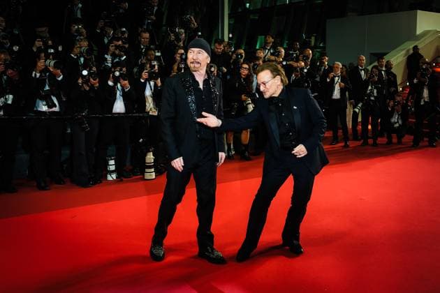 Red Carpet for Bono: Stories of Surrender , Palais des Festivals, Cannes, France The Edge and Bono (aka David Howell Evans and Paul David Hewson) on the Red Carpet for Bono: Stories of Surrender during the 78th Festival de Cannes (Cannes International Film Festival) at Palais des Festivals, Cannes, , France on 16 May 2025. Picture, Credit:Julie Edwards Avalon France, French Riviera, Cannes, Palais des Festivals Copyright: xJuliexEdwardsx xAvalonx 1000025017