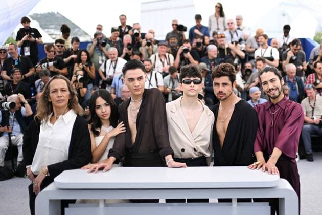 Cannes The Mysterious Gaze Of The Flamingo Photocall AM Paula Dinamarca, Tamara Cortes, Matias Catalan, Diego Cespedes, Pedro Munoz and Francisco Diaz attending the La Misteriosa Mirada Del Flamenco (The Mysterious Gaze Of The Flamingo) Photocall in Cannes, France on May 16, 2025 as part of the 78th Cannes Film Festival. Photo by Aurore Marechal ABACAPRESS.COM Cannes France  Copyright: xMarechalxAurore ABACAx