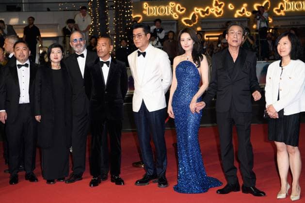 Cannes Sons of the Neon Night Red Carpet NG Yuanyuan Gao, Juno Mak, Louis Koo and Tony Leung Ka-fai attending the ‘Sons of the Neon Night’ Screening and Red Carpet at Palais Des Festivals in Cannes, France on May 16 2025 as part of the 78th Cannes Film Festival. Photo by Nicolas Genin ABACAPRESS.COM Cannes France  Copyright: xGeninxNicolas ABACAx