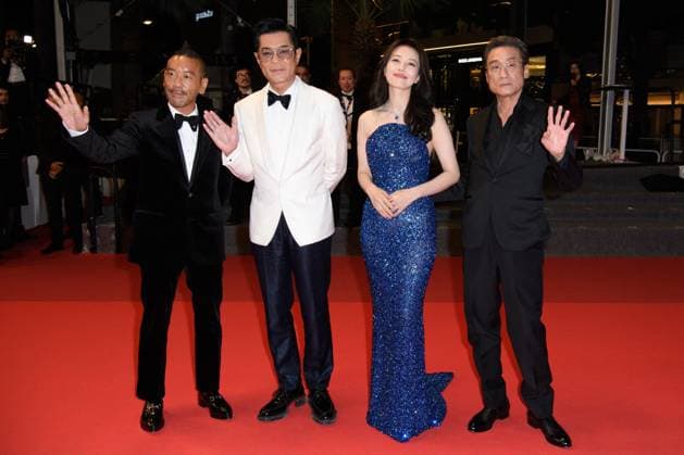 Cannes Sons of the Neon Night Red Carpet NG Yuanyuan Gao, Juno Mak, Louis Koo and Tony Leung Ka-fai attending the ‘Sons of the Neon Night’ Screening and Red Carpet at Palais Des Festivals in Cannes, France on May 16 2025 as part of the 78th Cannes Film Festival. Photo by Nicolas Genin ABACAPRESS.COM Cannes France  Copyright: xGeninxNicolas ABACAx