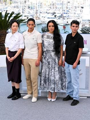 Cannes, 78th Cannes Film Festival 2025 - day 5 - Photocall of the film La Petite Derniere Cannes, 78th Cannes Film Festival 2025 - day 5 - Photocall of the film La Petite Derniere . In the picture Park Ji-Min, Nadia Melliti, Hafsia Herzi and Fatima Daas Cannes France  Copyright: xIPA ABACAx