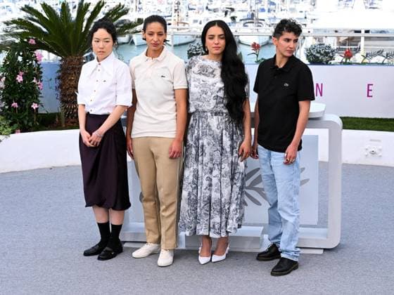 Cannes, 78th Cannes Film Festival 2025 - day 5 - Photocall of the film La Petite Derniere Cannes, 78th Cannes Film Festival 2025 - day 5 - Photocall of the film La Petite Derniere . In the picture Park Ji-Min, Nadia Melliti, Hafsia Herzi and Fatima Daas Cannes France  Copyright: xIPA ABACAx