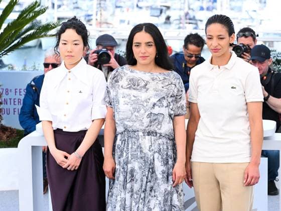 Cannes, 78th Cannes Film Festival 2025 - day 5 - Photocall of the film La Petite Derniere Cannes, 78th Cannes Film Festival 2025 - day 5 - Photocall of the film La Petite Derniere . In the photo Park Ji-Min, Nadia Melliti, Hafsia Herzi Cannes France  Copyright: xIPA ABACAx