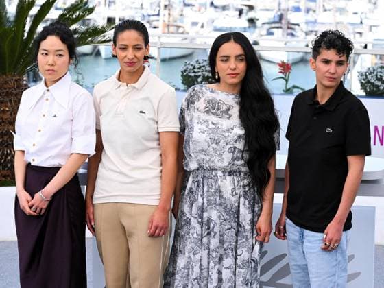 Cannes, 78th Cannes Film Festival 2025 - day 5 - Photocall of the film La Petite Derniere Cannes, 78th Cannes Film Festival 2025 - day 5 - Photocall of the film La Petite Derniere . In the picture Park Ji-Min, Nadia Melliti, Hafsia Herzi and Fatima Daas Cannes France  Copyright: xIPA ABACAx