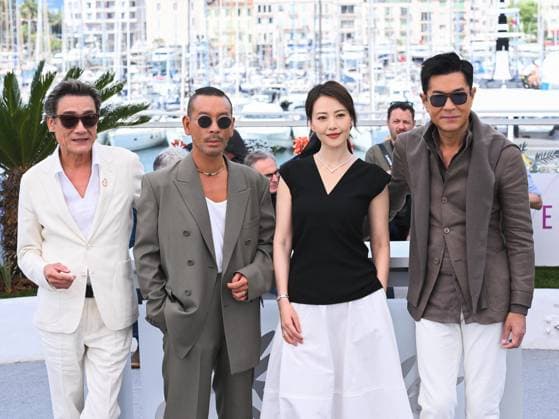 Cannes, 78th Cannes Film Festival 2025 - day 5 - photocall of the film Sons Of The Neon Night Cannes, 78th Cannes Film Festival 2025 - day 5 - photocall of the film Sons Of The Neon Night - In the picture: Tony Leung Ka-fai, Juno Mak, Gao Yuan Yuan and Louis Koo cannes France  Copyright: xIPA ABACAx