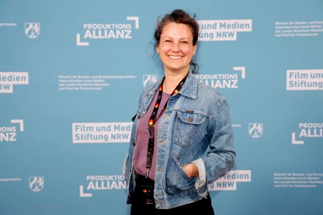 Louise Peter at the reception hosted by the state government of North Rhine-Westphalia, the Film und Medienstiftung NRW and the Production Alliance on the occasion of the 78th Cannes International Film Festival at the Vilebrequin La Plage Ondine Restaurant Beach Club Cannes, 16 05 2025 Foto:xK.xKriegerx xFuturexImagex nrw_5559