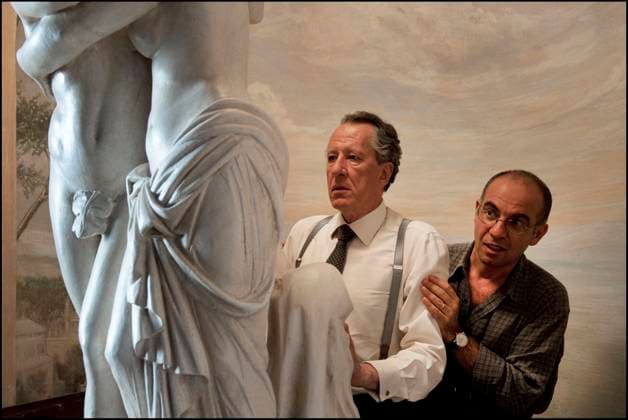The Best Offer (2013) - filmstill Giuseppe Tornatore (Director) & Geoffrey Rush on the set of The Best Offer (2013) (La migliore offerta) EDITORIAL USE ONLY Copyright: xCAP NFSx