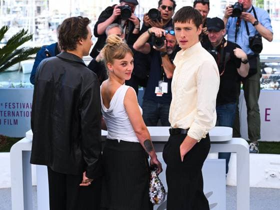 Cannes, 78th Cannes Film Festival 2025 - day 5 - Photocall of the film Urchin Cannes, 78th Cannes Film Festival 2025 - day 5 - Photocall of the film Urchin . In the photo Frank Dillane, Harris Dickinson, Megan Northam Cannes France  Copyright: xIPA ABACAx