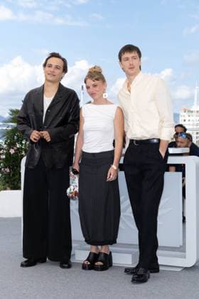 Urchin Photocall - The 78th Annual Cannes Film Festival Franck Dillane, Megan Northam and Harris Dickinson pose during the Urchin photocall at the 78th annual Cannes Film Festival at Palais des Festivals on May 17, 2025 in Cannes, France., Credit:Olivier Huitel Avalon France, Cannes  Copyright: xOlivierxHuitelx xAvalonx 1000201066