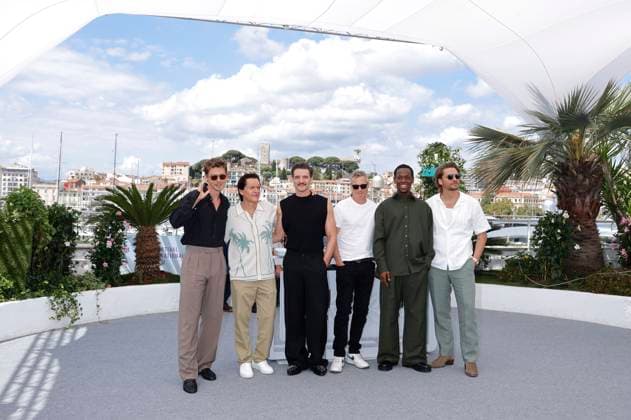 Austin Butler, Clifton Collins Jr , Pedro Pascal, Joaquin Phoenix, Micheal Ward and Luke Grimes at the photocall for the feature film Eddington at the Festival de Cannes 2025 78 Cannes International Film Festival at the Palais des Festivals Cannes, 17 05 2025 Foto:xD.xBedrosianx xFuturexImagex eddington_call_5519