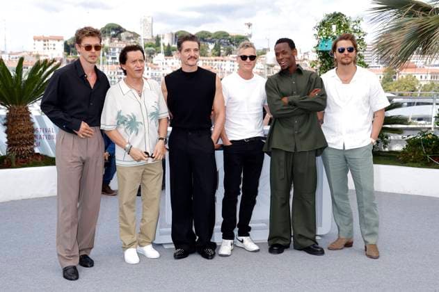 Austin Butler, Clifton Collins Jr , Pedro Pascal, Joaquin Phoenix, Micheal Ward and Luke Grimes at the photocall for the feature film Eddington at the Festival de Cannes 2025 78 Cannes International Film Festival at the Palais des Festivals Cannes, 17 05 2025 Foto:xD.xBedrosianx xFuturexImagex eddington_call_5521