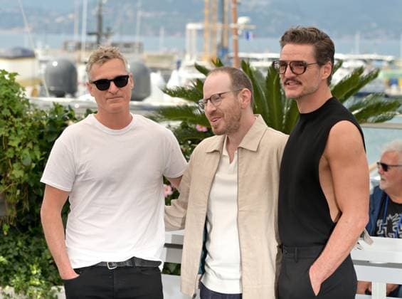 Eddington Photocall at 78th Festival de Cannes - Cannes, France CANNES, FRANCE. May 17, 2025: Joaquin Phoenix, Ari Aster & Pedro Pascal at the photocall for Eddington at the 78th Festival de Cannes. Picture: Paul Smith Featureflash Cannes France  Copyright: xPaulxSmithx xFeatureflashx