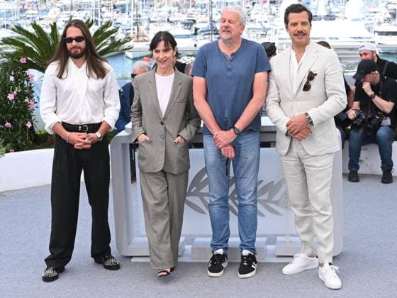 Cannes, 78th Cannes Film Festival 2025 - day 5 - Photocall of the film Marcel Et Monsieur Pagnol Cannes, 78th Cannes Film Festival 2025 - day 5 - Photocall of the film Marcel Et Monsieur Pagnol . In the photo SCH, Geraldine Pailhas, Sylvain Chomet, Laurent Lafitte, Cannes France  Copyright: xIPA ABACAx