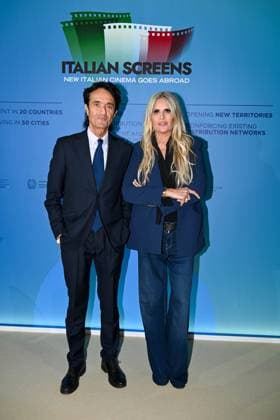 Cannes, 78th Cannes Film Festival 2025, Taormina Film Festival Press Conference In the photo: Giulio Base, Tiziana Rocca  Copyright: xManuelexMangiarottix xipa-agency.netx xPoolxPhotoxEventsx05x IPA_Agency_IPA57820801