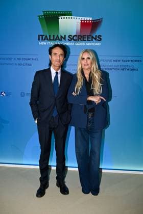 Cannes, 78th Cannes Film Festival 2025, Taormina Film Festival Press Conference In the photo: Giulio Base, Tiziana Rocca  Copyright: xManuelexMangiarottix xipa-agency.netx xPoolxPhotoxEventsx05x IPA_Agency_IPA57820811