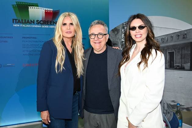 Cannes, 78th Cannes Film Festival 2025, Taormina Film Festival Press Conference In the photo: Giulio Base, Paolo Del Brocco, Ilenia Pastorelli  Copyright: xManuelexMangiarottix xipa-agency.netx xPoolxPhotoxEventsx05x IPA_Agency_IPA57820823