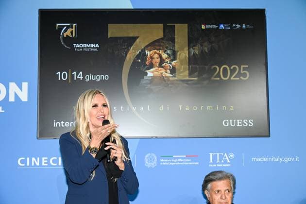 Cannes, 78th Cannes Film Festival 2025, Taormina Film Festival Press Conference In the photo: Tiziana Rocca  Copyright: xManuelexMangiarottix xipa-agency.netx xPoolxPhotoxEventsx05x IPA_Agency_IPA57820893