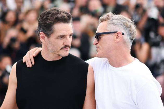 Cannes Eddington Photocall AM Pedro Pascal and Joaquin Phoenix attending the Eddington Photocall in Cannes, France on May 17, 2025 as part of the 78th Cannes Film Festival. Photo by Aurore Marechal ABACAPRESS.COM Cannes France  Copyright: xMarechalxAurore ABACAx