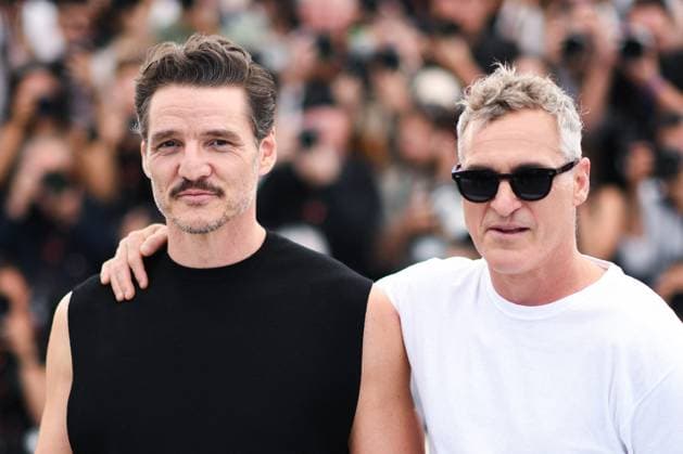 Cannes Eddington Photocall AM Pedro Pascal and Joaquin Phoenix attending the Eddington Photocall in Cannes, France on May 17, 2025 as part of the 78th Cannes Film Festival. Photo by Aurore Marechal ABACAPRESS.COM Cannes France  Copyright: xMarechalxAurore ABACAx