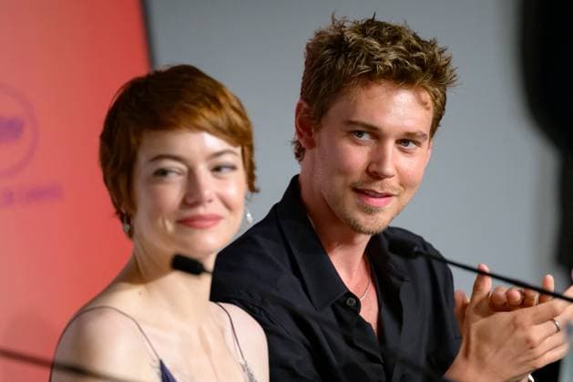 Entertainment Bilder des Tages Cannes Eddington Press Conference NG Austin Butler and Emma Stone attending the press conference for ‘Eddington’ at Palais Des Festivals in Cannes, France on May 17 2025 as part of the 78th Cannes Film Festival. Photo by Nicolas Genin ABACAPRESS.COM Cannes France  Copyright: xGeninxNicolas ABACAx