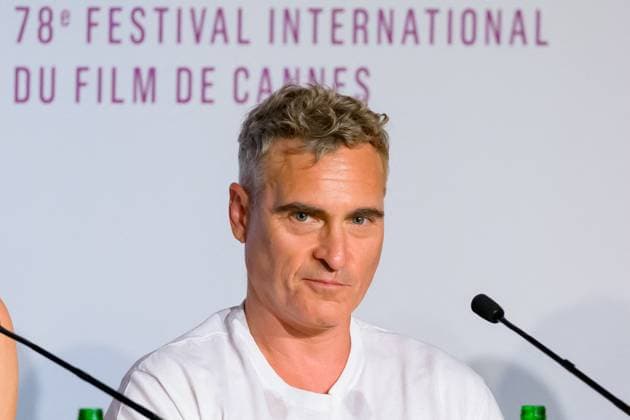 Cannes Eddington Press Conference NG Joaquin Phoenix attending the press conference for ‘Eddington’ at Palais Des Festivals in Cannes, France on May 17 2025 as part of the 78th Cannes Film Festival. Photo by Nicolas Genin ABACAPRESS.COM Cannes France  Copyright: xGeninxNicolas ABACAx