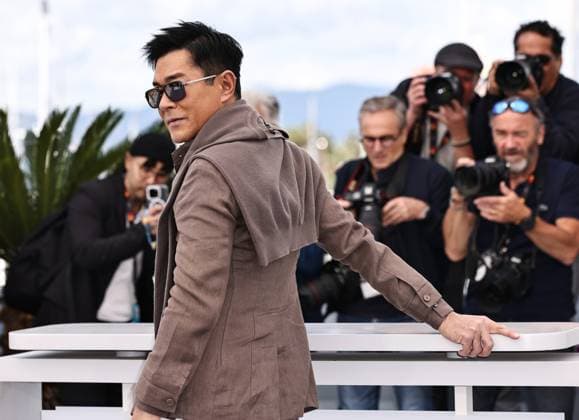 (250517) -- CANNES, May 17, 2025 -- Actor Louis Koo poses for the photocall of the film Fung Lam Fo Saan (Sons of the Neon Night) at the 78th edition of the Cannes Film Festival in Cannes, southern France, on May 17, 2025. ) FRANCE-CANNES-FILM FESTIVAL- FUNG LAM FO SAAN -PHOTOCALL GaoxJing 