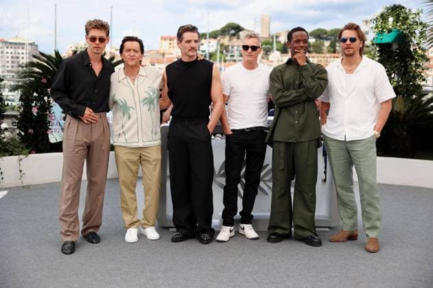 78eme Festival International du Film de Cannes Photocall du film Eddington 78th International Cannes Film Festival Photocall with cast of Eddington movie 444483 2025 05 17 Cannes France Butler, Austin Collins Jr, Clifton Pascal, Pedro Phoenix, Joaquin Ward, Micheal Grimes, Luke  Copyright: xIvankaxVoisinx xStarfacex STAR_444483_004