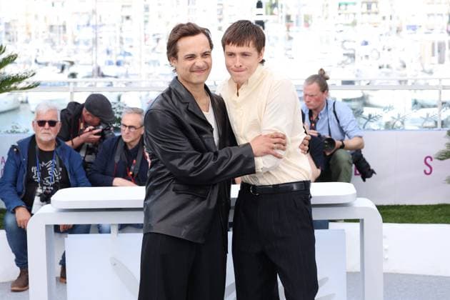 Cannes Urchin Photocall JD Frank Dillane and Harris Dickinson attending the photocall of Urchin in Cannes, France on May 17, 2025, as part of the 78th Cannes Film Festival. Photo by Jerome Domine ABACAPRESS.COM Cannes France  Copyright: xDominexJerome ABACAx