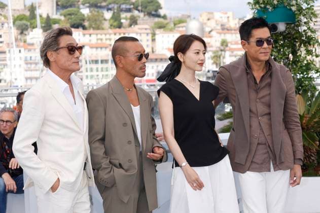 Tony Leung Ka fai, Juno Mak, Gao Yuanyuan and Louis Koo at the photocall for the feature film Sons of the Neon Night Fung lam fo saan at the Festival de Cannes 2025 78 Cannes International Film Festival at the Palais des Festivals Cannes, 17 05 2025 Foto:xD.xBedrosianx xFuturexImagex neon_5501