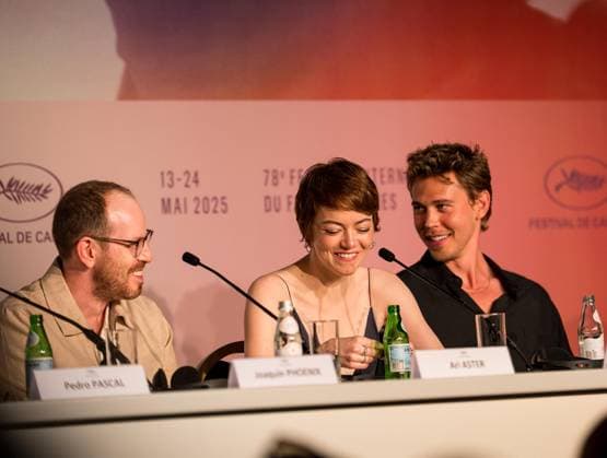 78eme Festival International du Film de Cannes Press conference for the film Eddington 78th Cannes International Film Festival Press conference for the film Eddington 444498 2020 01 17 Cannes France Stone, Emma Butler, Austin Aster, Ari  Copyright: xAnthonyxCarrelx xStarfacex STAR_444498_025