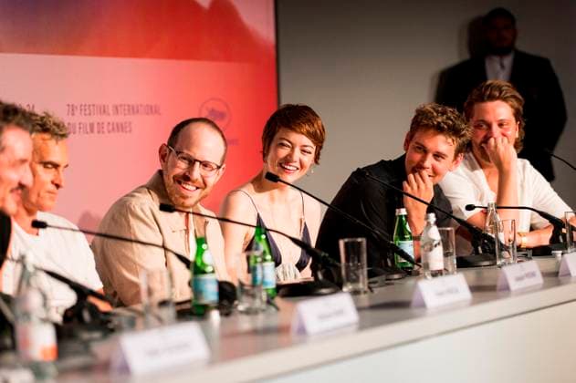 Pool Press conference of the film Eddington during the 78th Cannes International Film Festival Joaquin Phoenix, Austin Butler, Ari Aster, Emma Stone, Luke Grimes Conférence de presse du film Eddington lors du 78ème Festival International du Film de Cannes Le 17 mai 2025 Olivier Borde Pool Bestimage Press conference of the film Eddington during the 78th Cannes International Film Festival at the Palais des Festivals in Cannes, France On may 17th 2025 Cannes France  Copyright: xOLIVIERxBORDEx xBESTIMAGExOLIVIERxBORDEx xBESTIMAGEx