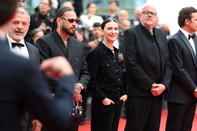 Cannes Nouvelle Vague Screening JD SCH and Geraldine Pailhas attending the screening of Nouvelle Vague in Cannes, France on May 17, 2025, as part of the 78th Cannes Film Festival. Photo by Jerome Domine ABACAPRESS.COM Cannes France  Copyright: xDominexJerome ABACAx