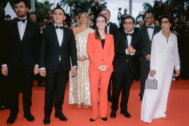 78eme Festival International du Film de Cannes Montée des marches Nouvelle Vague 78th International Cannes Film Festival Red carpet for Nouvelle vague Movie 444514 2025 05 17 Alpes Maritimes Cannes Cap Vert Dati, Rachida Bergé, Aurore  Copyright: xTerencexBaelenx STAR_444514_029