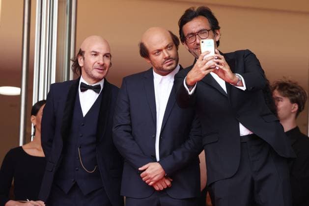 Cannes Nouvelle Vague Screening JD Kev Adams and Michael Youn attending the screening of Nouvelle Vague in Cannes, France on May 17, 2025, as part of the 78th Cannes Film Festival. Photo by Jerome Domine ABACAPRESS.COM Cannes France  Copyright: xDominexJerome ABACAx