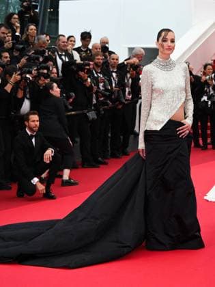 Cannes, 78th Cannes Film Festival 2025 - evening 5 - red carpet of the film Nouvelle Vague Cannes, 78th Cannes Film Festival 2025 - evening 5 - red carpet of the film Nouvelle Vague . In the Photo Photo Joséphine Le Tutour Cannes France  Copyright: xIPA ABACAx