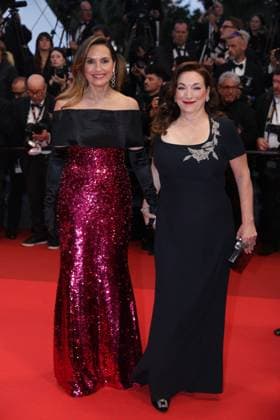 Cannes - Die My Love Red Carpet Mariska Hargitay and a guest attend the Die My Love red carpet at the 78th annual Cannes Film Festival at Palais des Festivals on May 17, 2025 in Cannes, France. Photo by Jerome Domine ABACAPRESS.COM Cannes France  Copyright: xDominexJerome ABACAx