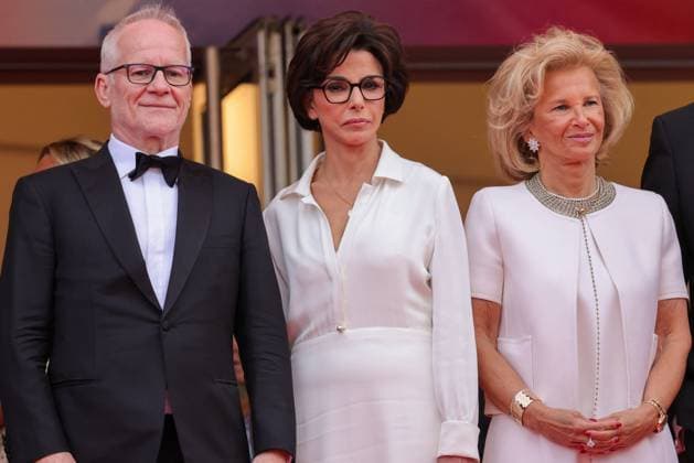 Cannes - Nouvelle Vague Red Carpet Thierry Fremaux, Rachida Dati and Cannes President Iris Knobloch attend the Nouvelle Vague (New Wave) red carpet at the 78th annual Cannes Film Festival at Palais des Festivals on May 17, 2025 in Cannes, France. Photo by Shootpix ABACAPRESS.COM Cannes France  Copyright: xShootpix ABACAx