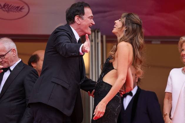 Cannes - Nouvelle Vague Red Carpet Daniella Tarantino and Quentin Tarantino attend the Nouvelle Vague (New Wave) red carpet at the 78th annual Cannes Film Festival at Palais des Festivals on May 17, 2025 in Cannes, France. Photo by Shootpix ABACAPRESS.COM Cannes France  Copyright: xShootpix ABACAx
