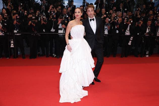 Cannes - Die My Love Red Carpet British actor Robert Pattinson and US actress Jennifer Lawrence attend the Die My Love red carpet at the 78th annual Cannes Film Festival at Palais des Festivals on May 17, 2025 in Cannes, France. Photo by Jerome Domine ABACAPRESS.COM Cannes France  Copyright: xDominexJerome ABACAx