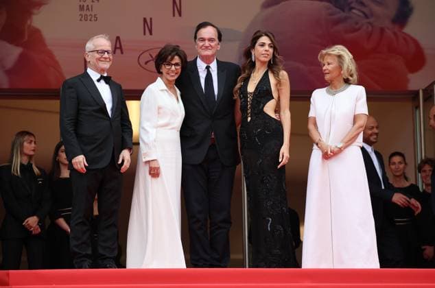 Nouvelle Vague (New Wave) Red Carpet at the 78th Annual Cannes Film Festival Thierry Fremaux, Rachida Dati, Quentin Tarantino and Daniella Tarantino - Nouvelle Vague (New Wave) Red Carpet at the 78th Annual Cannes Film Festival in Cannes, France on May 17, 2025.  Copyright: x Chassery+Courdjix