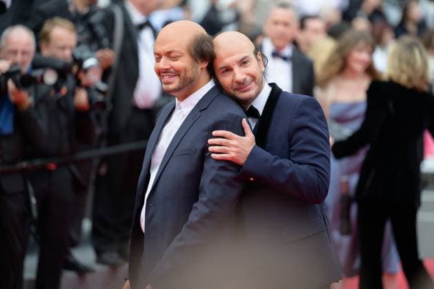 Cannes Nouvelle Vague Red Carpet NG Kev Adams and Michael Youn attending the ‘Nouvelle Vague (New Wave)’ Screening and Red Carpet at Palais Des Festivals in Cannes, France on May 17 2025 as part of the 78th Cannes Film Festival. Photo by Nicolas Genin ABACAPRESS.COM Cannes France  Copyright: xGeninxNicolas ABACAx