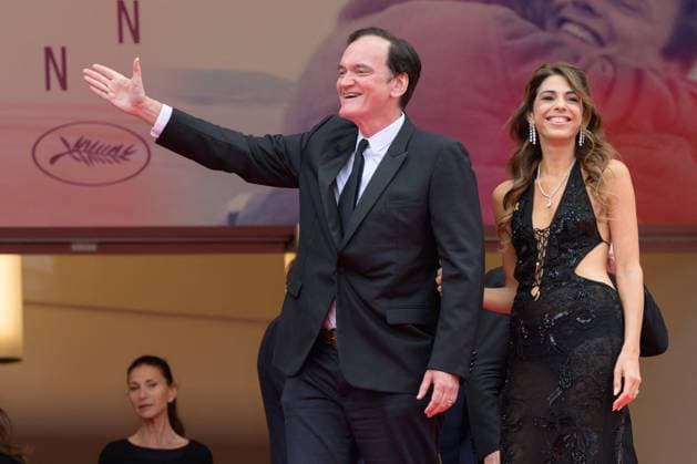 Cannes Nouvelle Vague Red Carpet NG Quentin Tarantino and Daniella Tarantino attending the ‘Nouvelle Vague (New Wave)’ Screening and Red Carpet at Palais Des Festivals in Cannes, France on May 17 2025 as part of the 78th Cannes Film Festival. Photo by Nicolas Genin ABACAPRESS.COM Cannes France  Copyright: xGeninxNicolas ABACAx