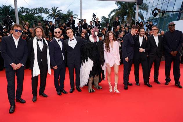 Cast and crew of I Love Peru with Jean Pascal Zadi, Raphael Quenard, Hugo David, Francois Civil, Jean Baptiste Durand, Michel Hazanavicius and others at the premiere of the feature film Die, My Love at the Festival de Cannes 2025 78 Cannes International Film Festival at the Palais des Festivals Cannes, 17 05 2025 Foto:xD.xBedrosianx xFuturexImagex love_5528