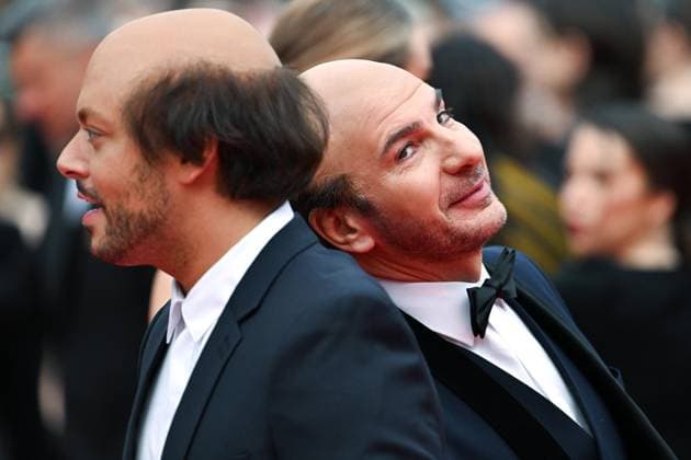 78eme Festival International du Film de Cannes Montée des marches Nouvelle Vague Festival de Cannes 2025 Red carpet Nouvelle vague Michael Youn, Kev Adams 444525 2025 05 17 France Youn, Michael Adams, Kev  Copyright: xLionelxGuericolas MPPx STAR_444525_007